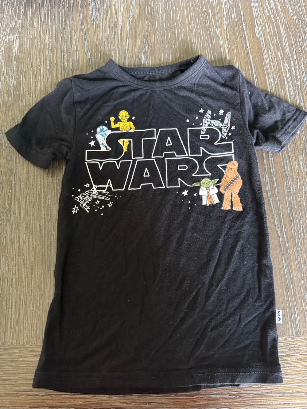 Little Sleepies Black Star Wars Play Collection Tee